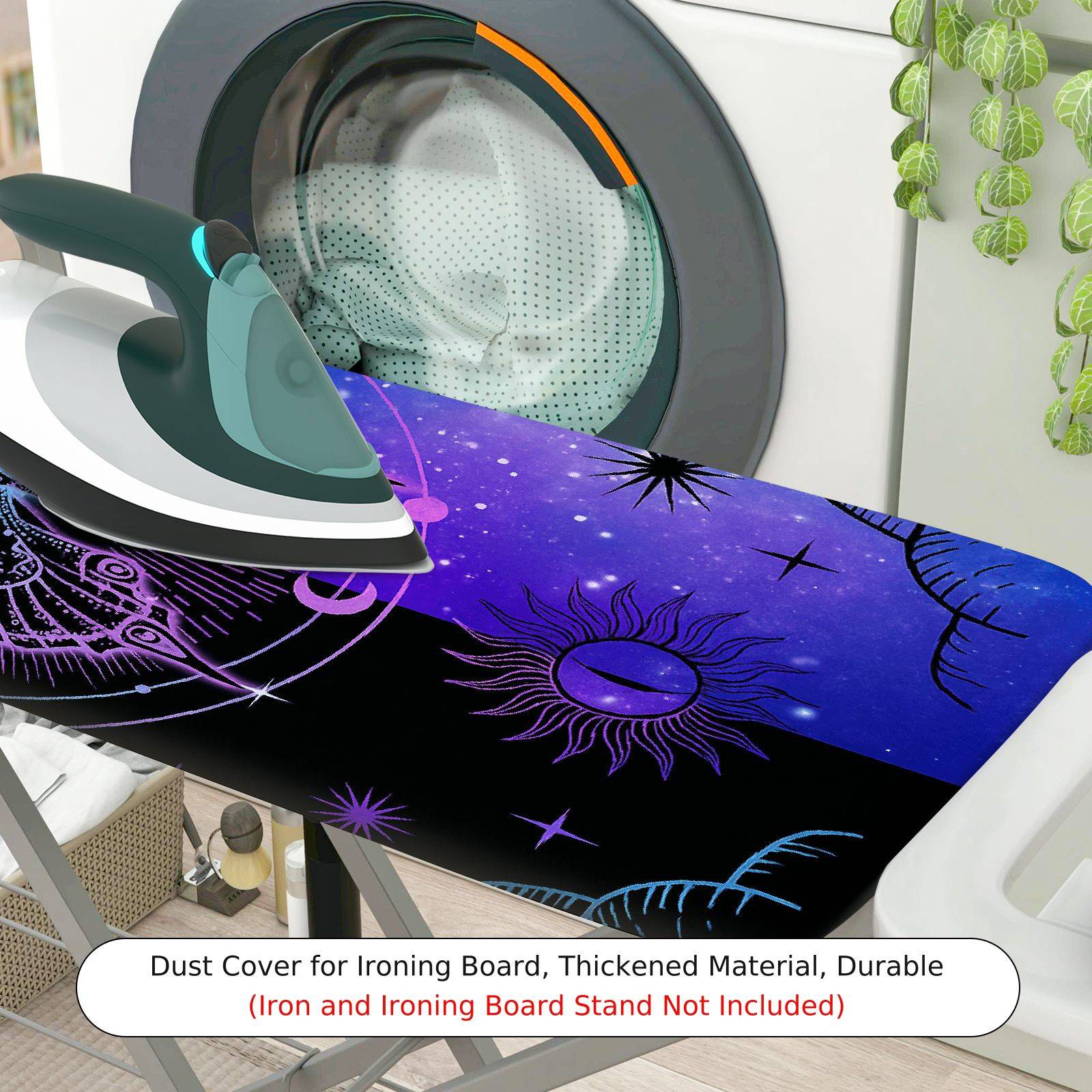 1-Piece Butterfly Galaxy Stars  Ironing Board Cover, Universal Size, Without Board