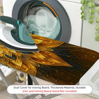 1-Piece Floral Golden Starburst Mandala  Ironing Board Cover, Universal Size, Without Board