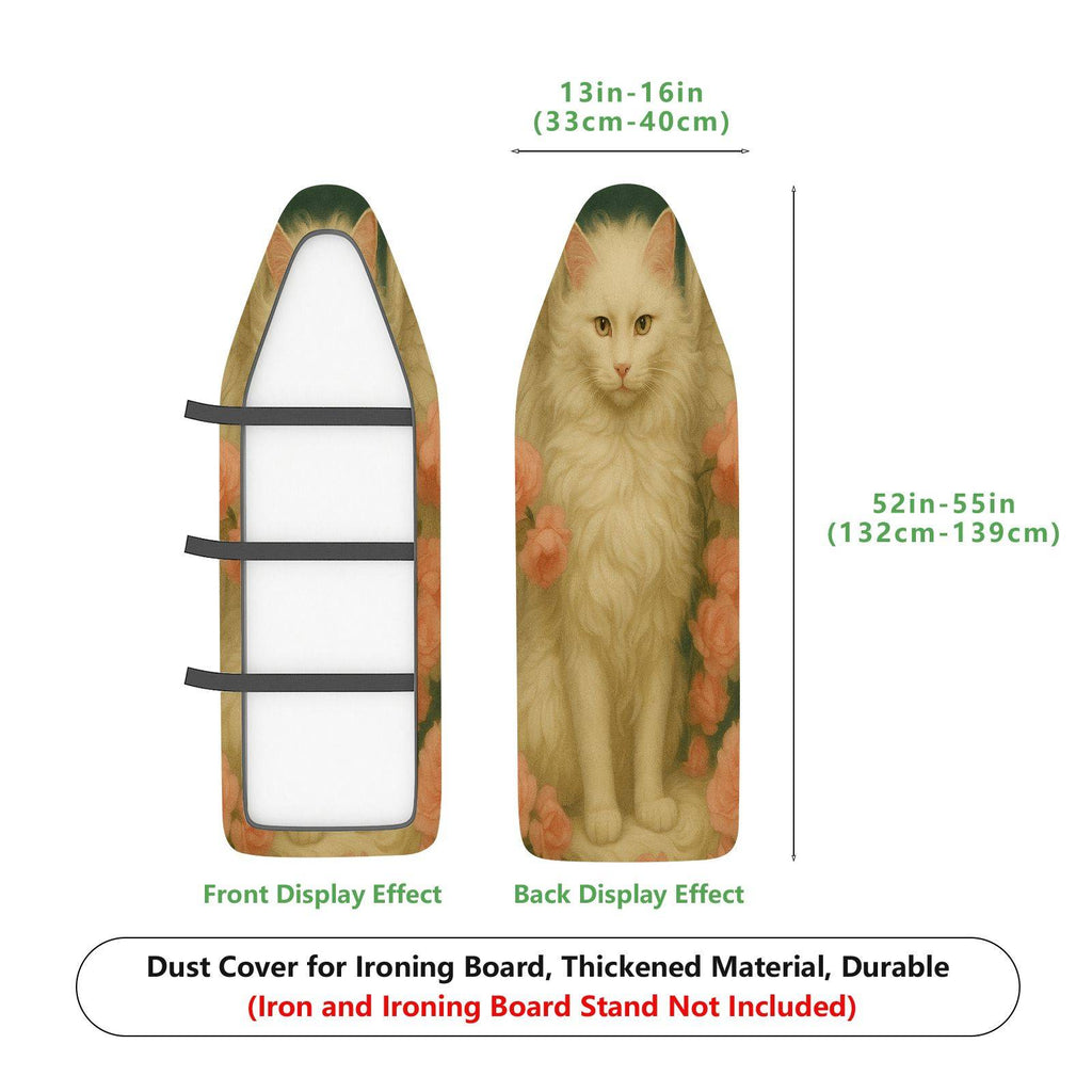 1-Piece Cat Floral Art  Ironing Board Cover, Universal Size, Without Board