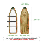 1-Piece Cat Floral Art  Ironing Board Cover, Universal Size, Without Board
