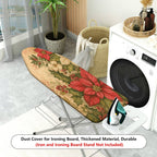 1-Piece Christmas Floral Festive  Ironing Board Cover, Universal Size, Without Board