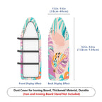 1-Piece Tropical Leaves Abstract Pastel  Ironing Board Cover, Universal Size, Without Board