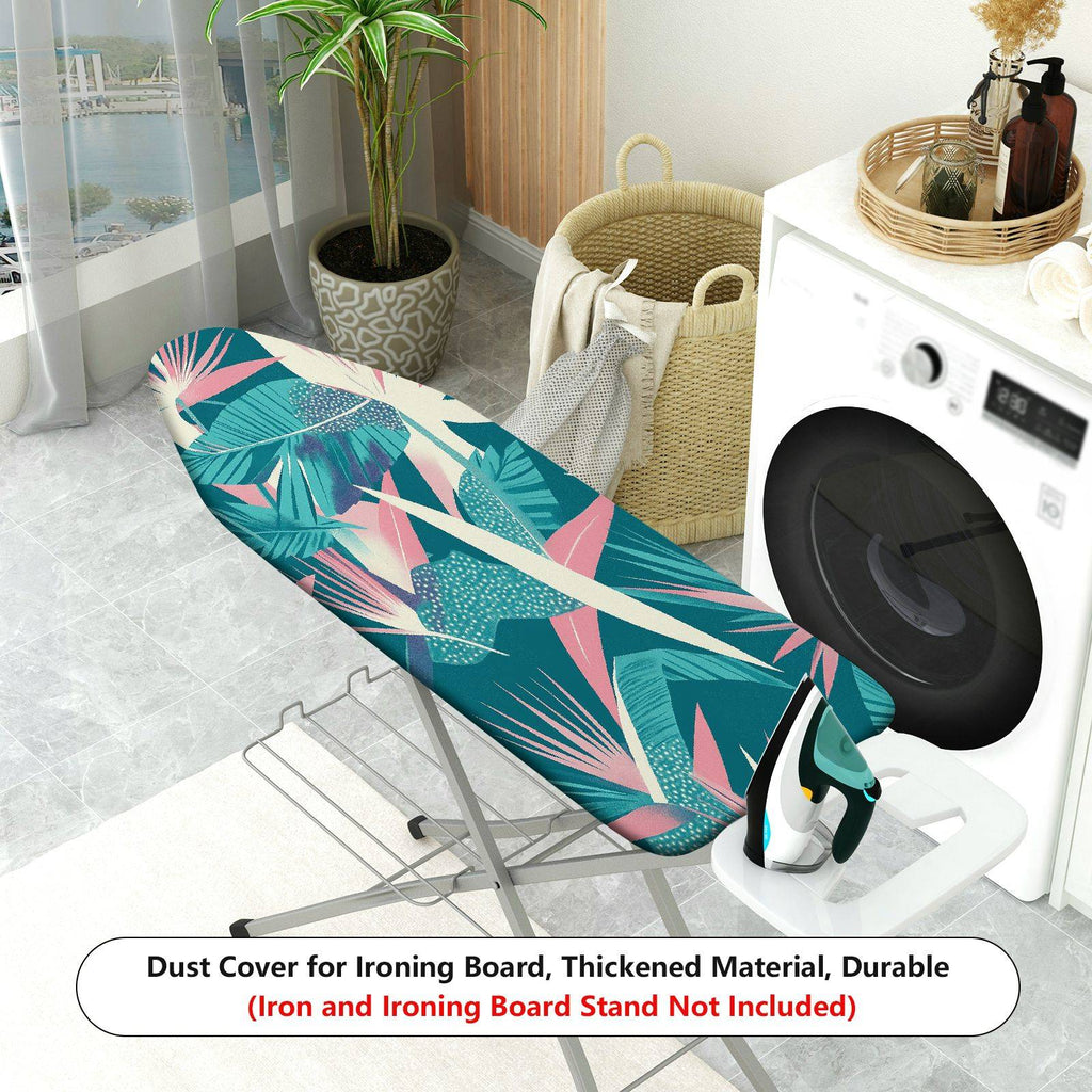 1-Piece Tropical Leaves Floral Pattern Decorative  Ironing Board Cover, Universal Size, Without Board