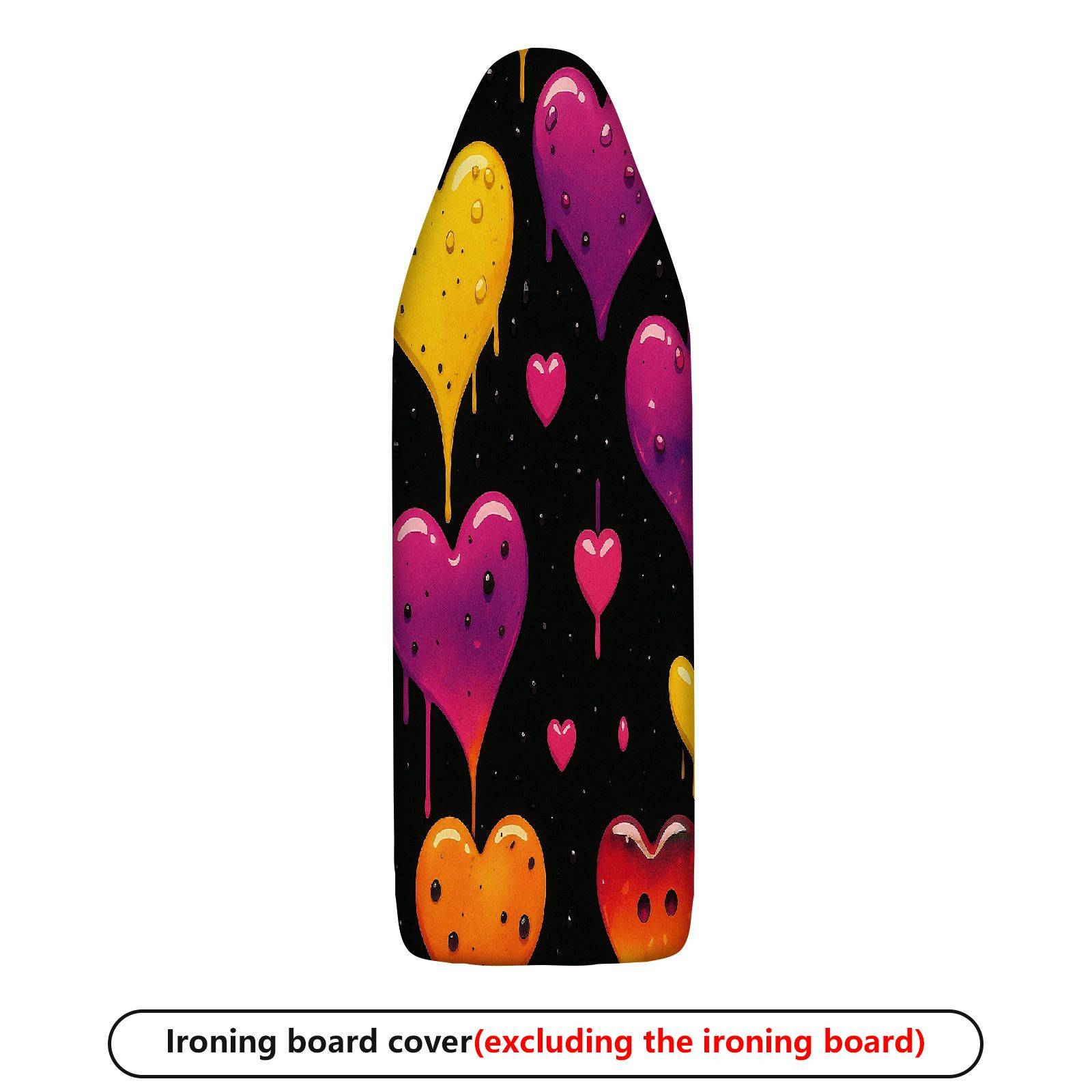 1-Piece Heart Pattern Dripping Colorful Stars  Ironing Board Cover, Universal Size, Without Board