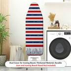 1-Piece American Flag City Skyline Star  Ironing Board Cover, Universal Size, Without Board