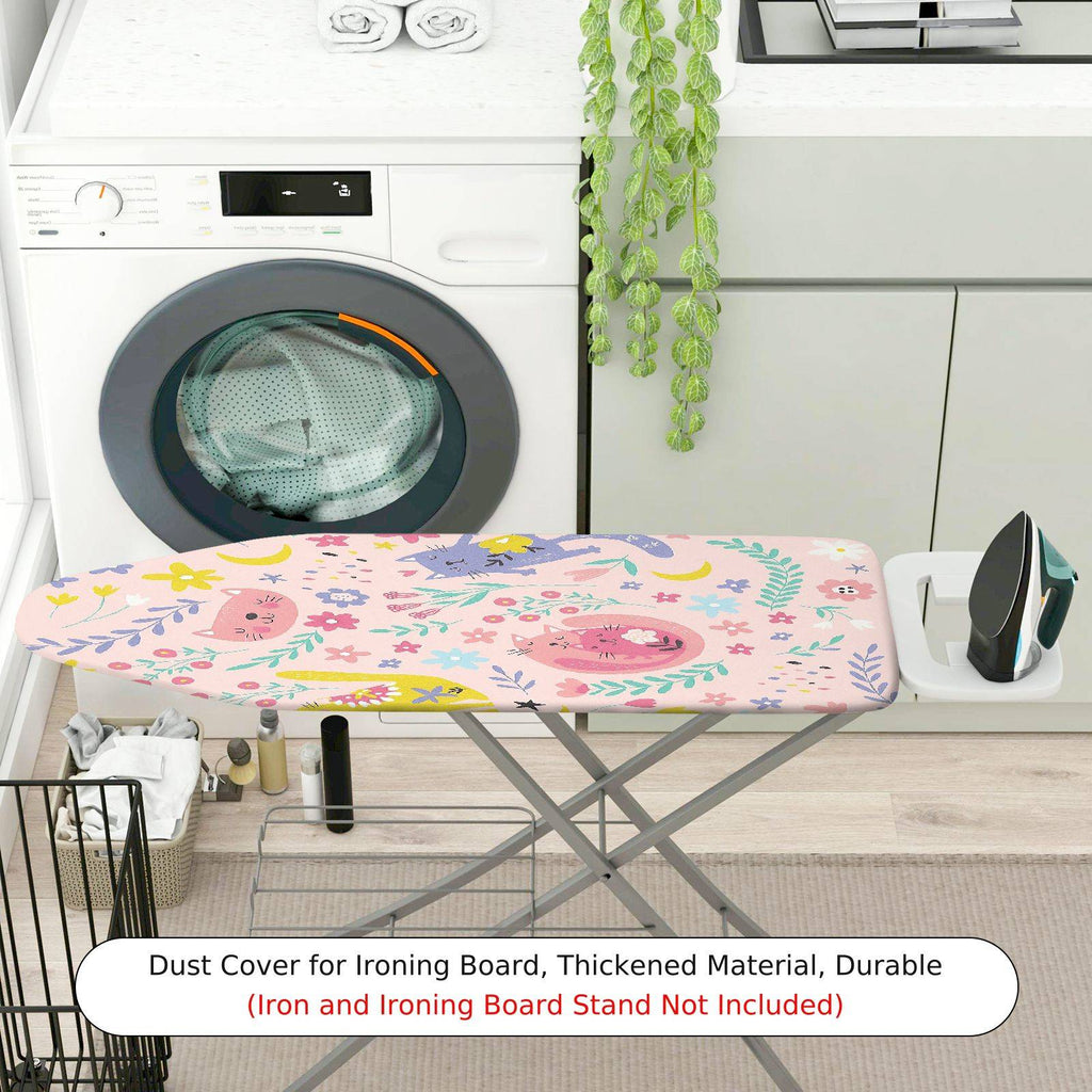 1-Piece Floral Cat  Ironing Board Cover, Universal Size, Without Board