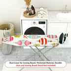 1-Piece Colorful Ornament Festive Christmas  Ironing Board Cover, Universal Size, Without Board