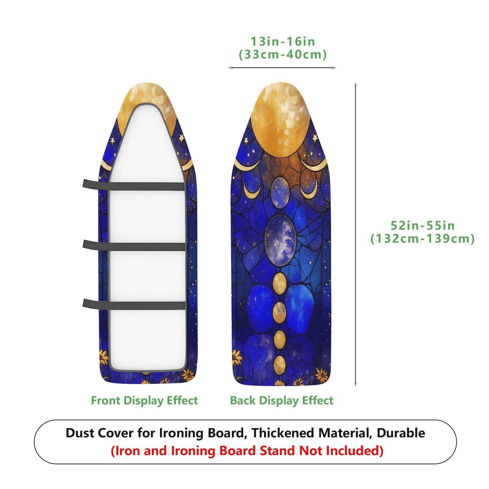 1-Piece Galaxy Stars Moon  Ironing Board Cover, Universal Size, Without Board