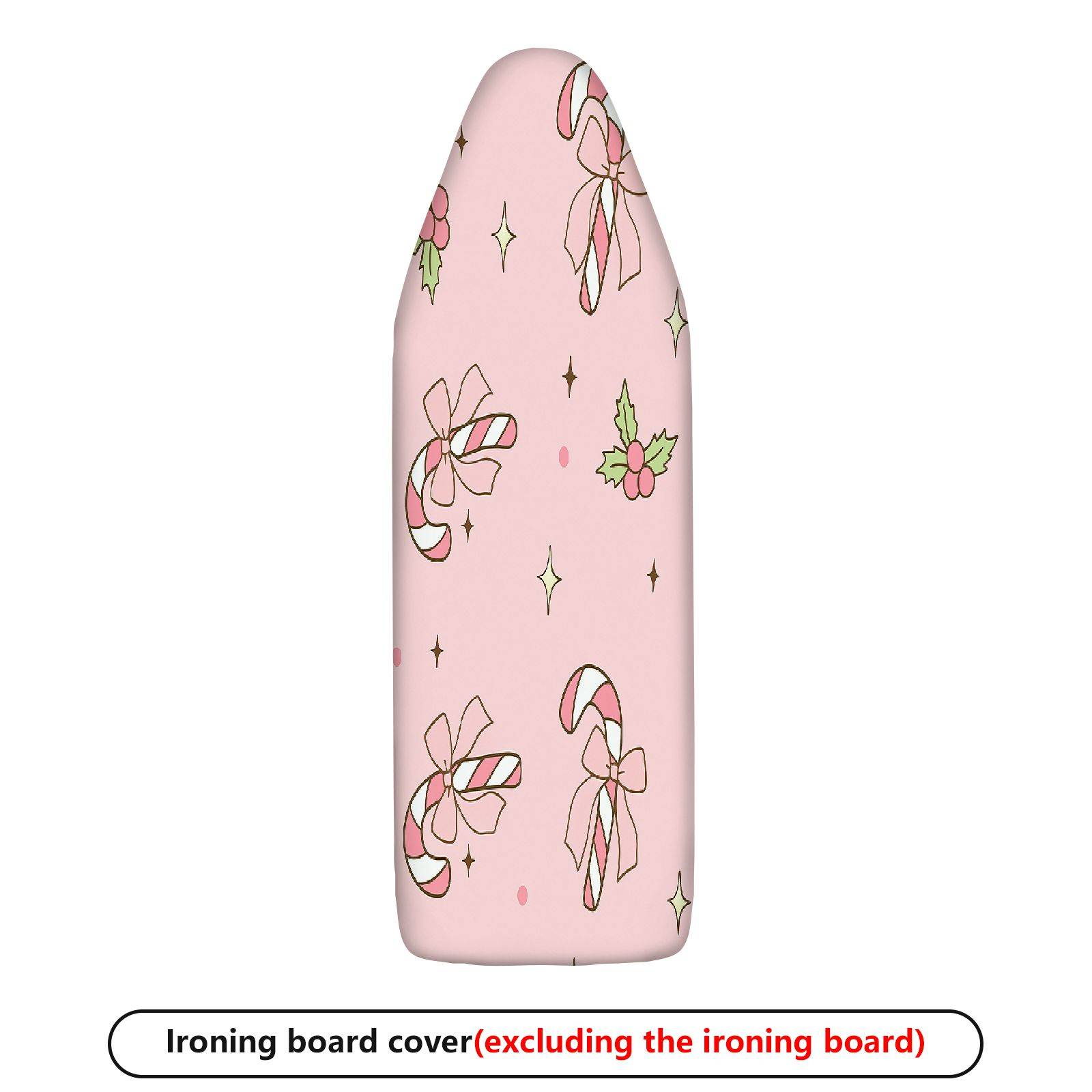 1-Piece Christmas Candy Bow Holly  Ironing Board Cover, Universal Size, Without Board