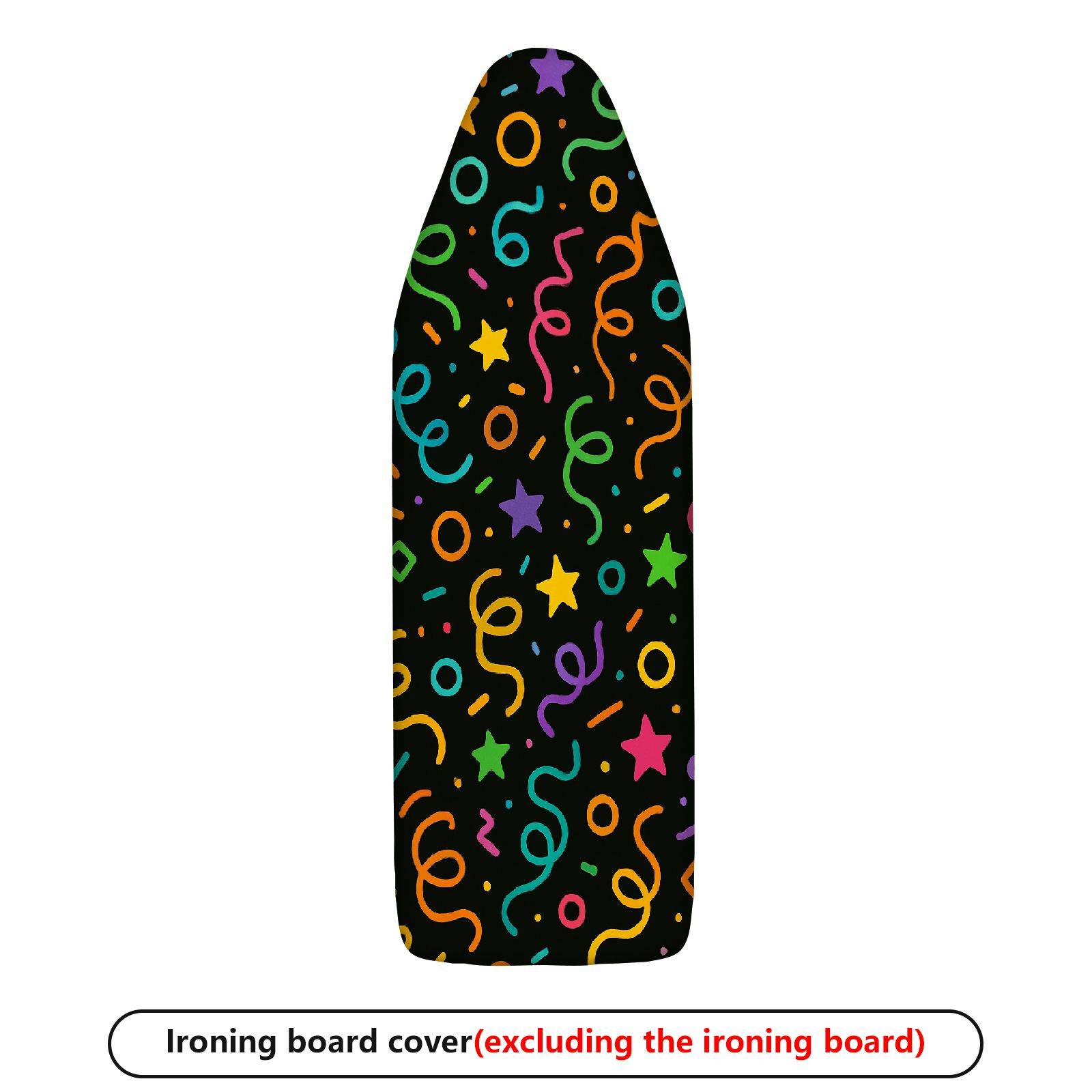 1-Piece Colorful Stars Confetti Party  Ironing Board Cover, Universal Size, Without Board