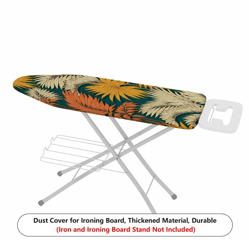 1-Piece Tropical Floral Leaves Vintage  Ironing Board Cover, Universal Size, Without Board