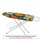 1-Piece Tropical Floral Leaves Vintage  Ironing Board Cover, Universal Size, Without Board