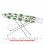 1-Piece Christmas Green Bow Stripe  Ironing Board Cover, Universal Size, Without Board