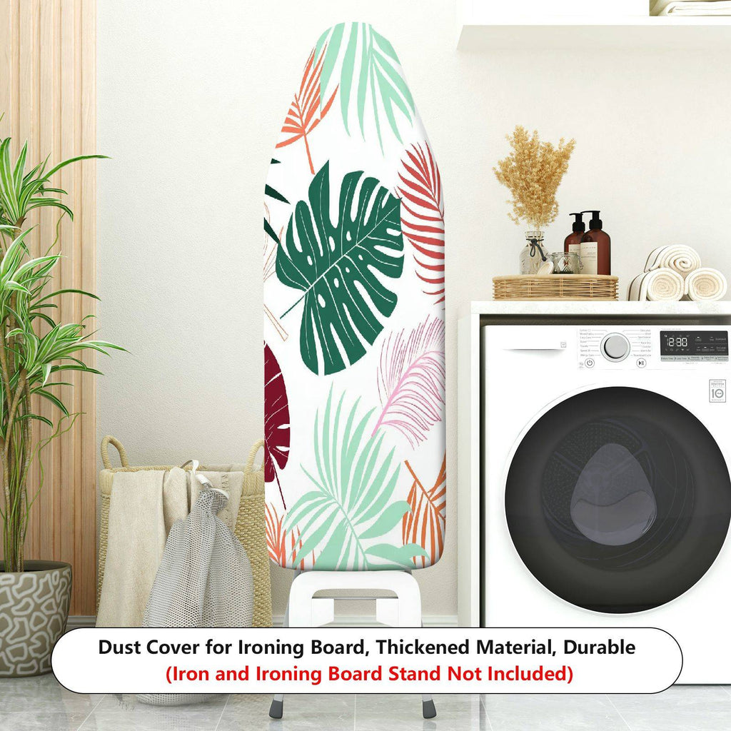 1-Piece Tropical Leaves Floral Nature  Ironing Board Cover, Universal Size, Without Board