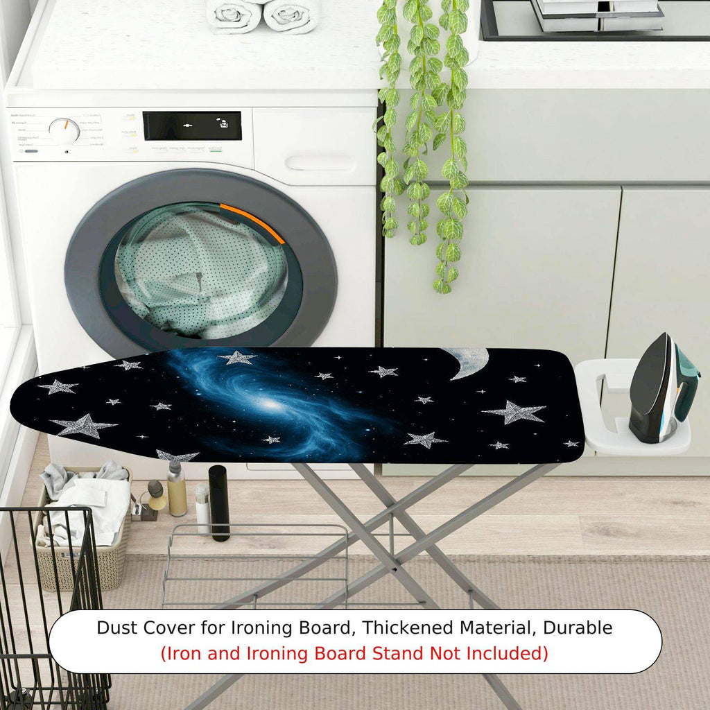 1-Piece Galaxy Moon Stars  Ironing Board Cover, Universal Size, Without Board