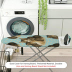 1-Piece Cat Animal Pattern Blue  Ironing Board Cover, Universal Size, Without Board