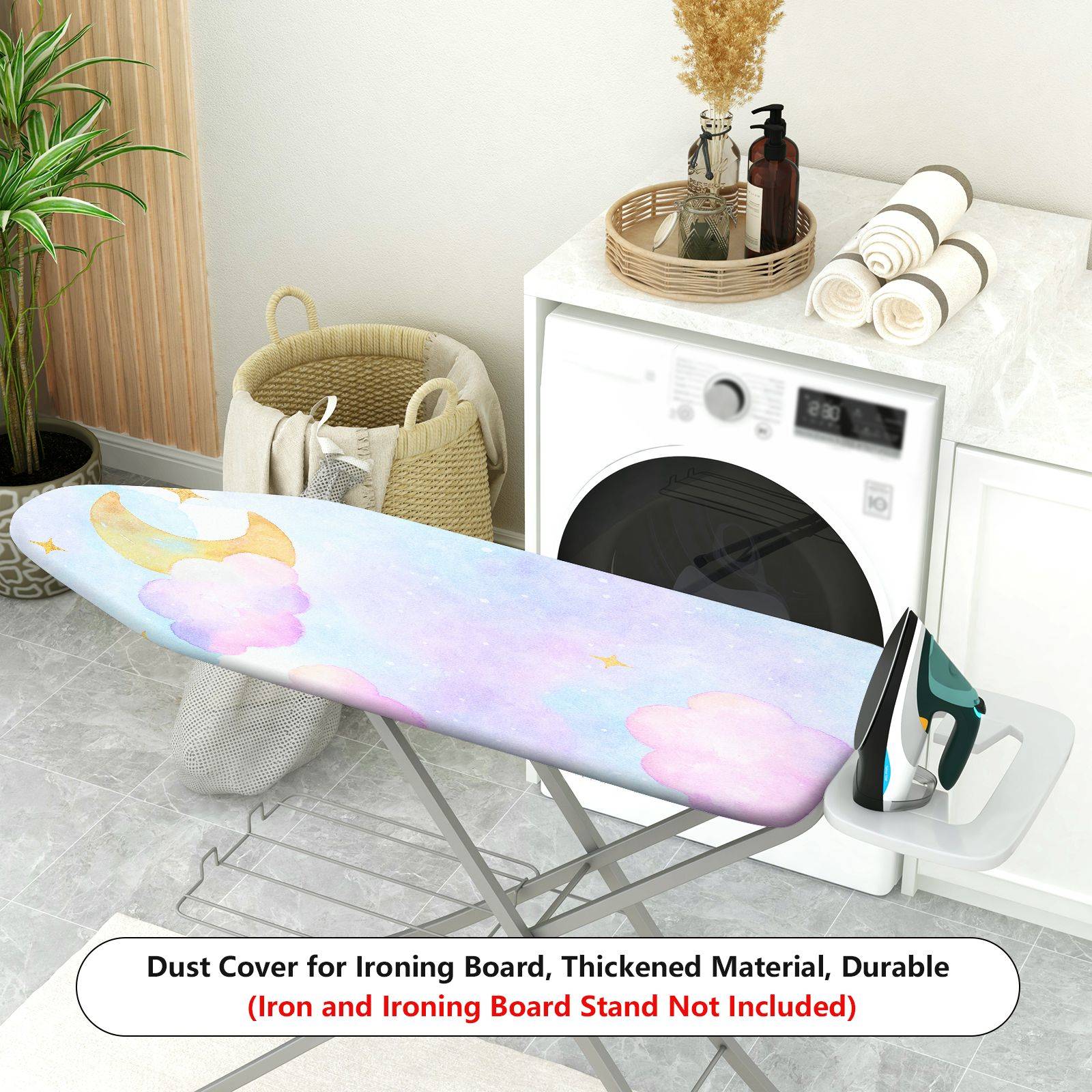 1-Piece Starry Sky Moon Cloud  Ironing Board Cover, Universal Size, Without Board