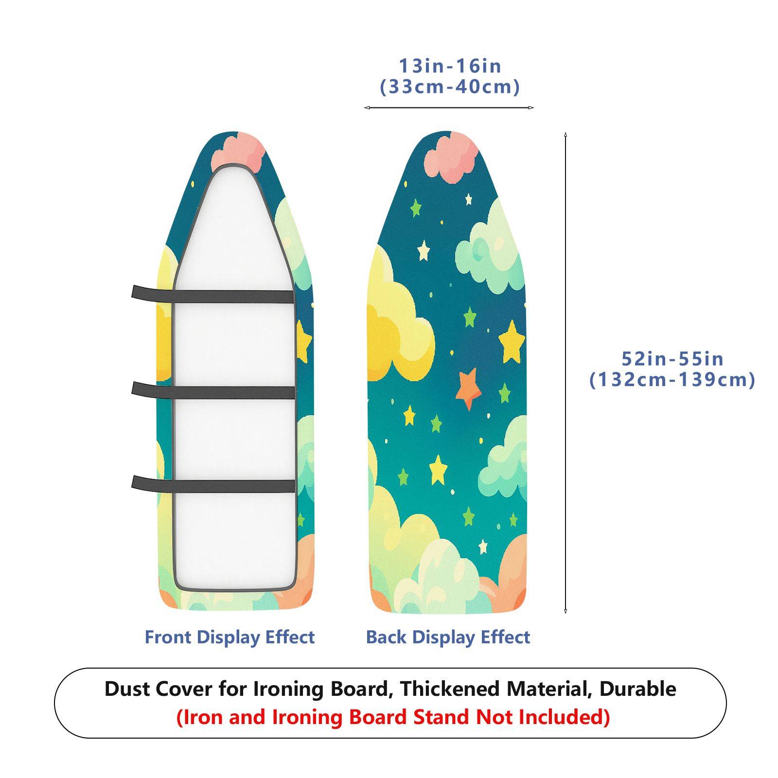1-Piece Starry Sky Cloud Universe  Ironing Board Cover, Universal Size, Without Board