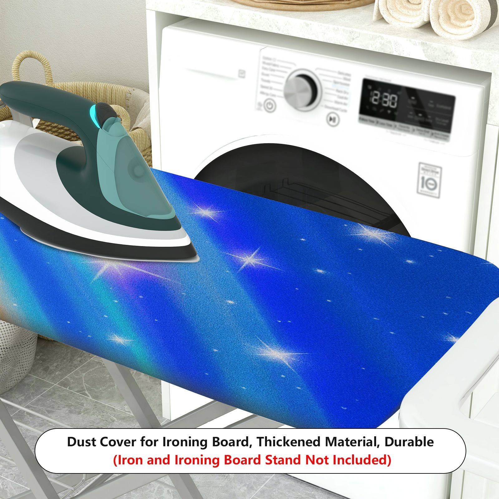 1-Piece Sparkling Rainbow Starry  Ironing Board Cover, Universal Size, Without Board