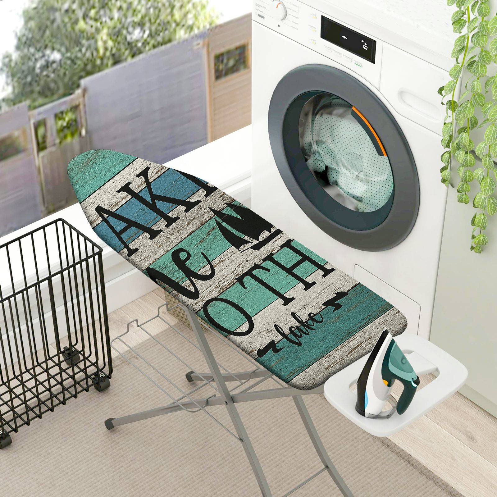 1-Piece Blue Striped Nautical Vintage  Ironing Board Cover, Universal Size, Without Board