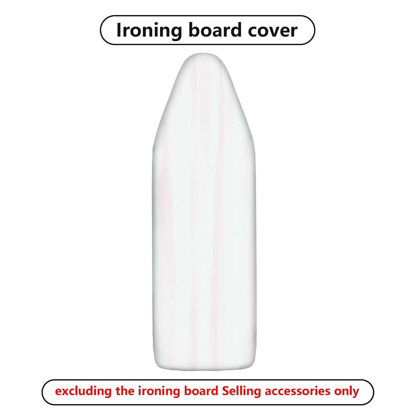 1-Piece White Pink Minimalist Striped  Ironing Board Cover, Universal Size, Without Board