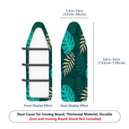 1-Piece Tropical Leaf Plant Pattern Green  Ironing Board Cover, Universal Size, Without Board