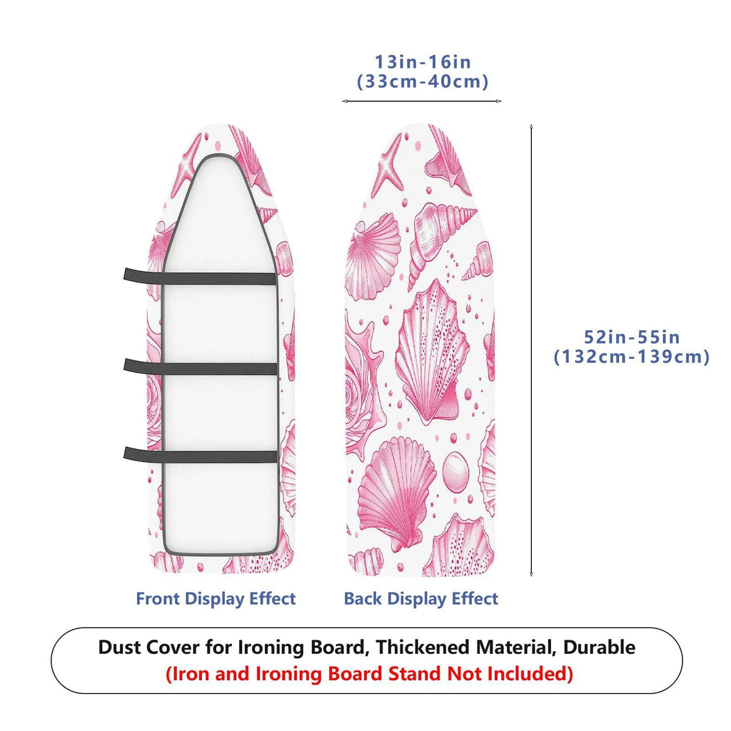 1-Piece Seashell Starfish Pink  Ironing Board Cover, Universal Size, Without Board