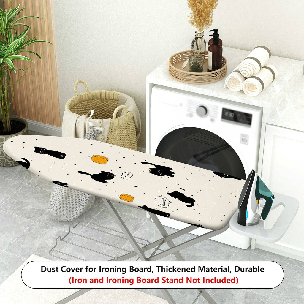 1-Piece Black Cat Pumpkin Halloween  Ironing Board Cover, Universal Size, Without Board