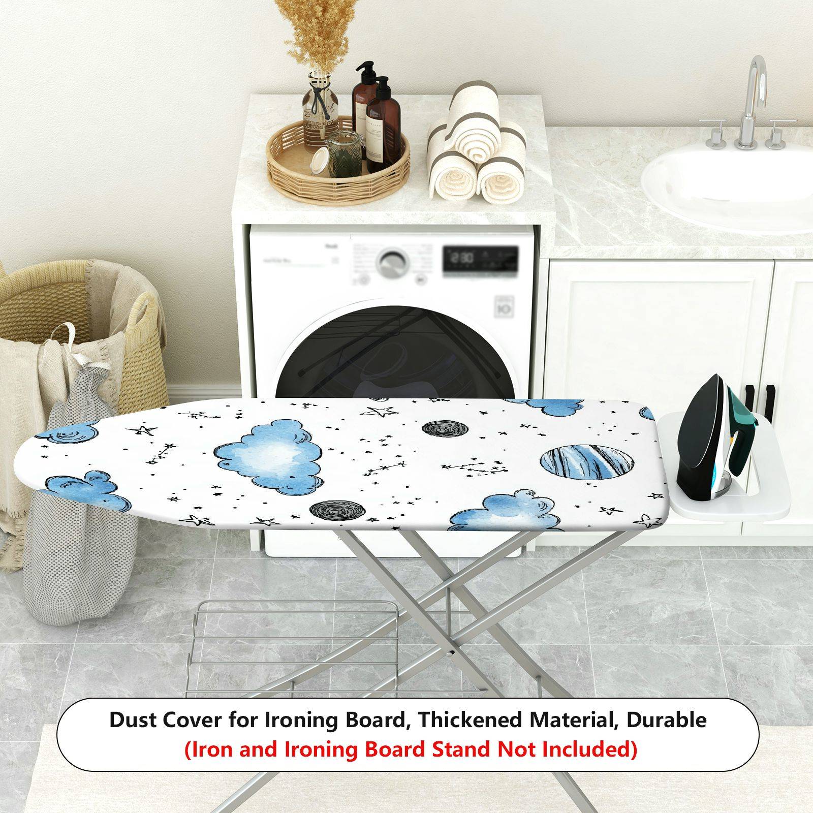 1-Piece Cloud Star Planet  Ironing Board Cover, Universal Size, Without Board