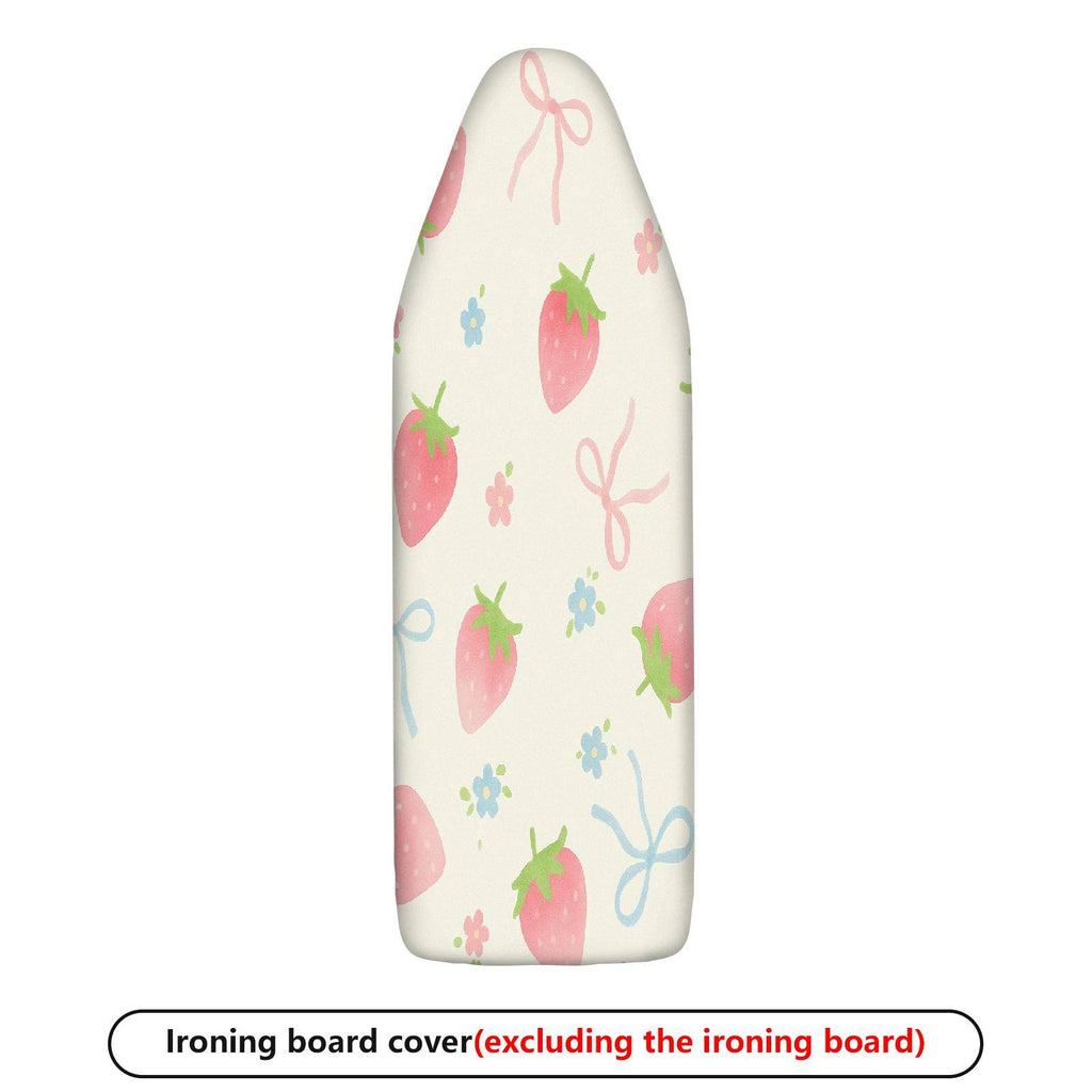 1-Piece Strawberry Floral Ribbon  Ironing Board Cover, Universal Size, Without Board