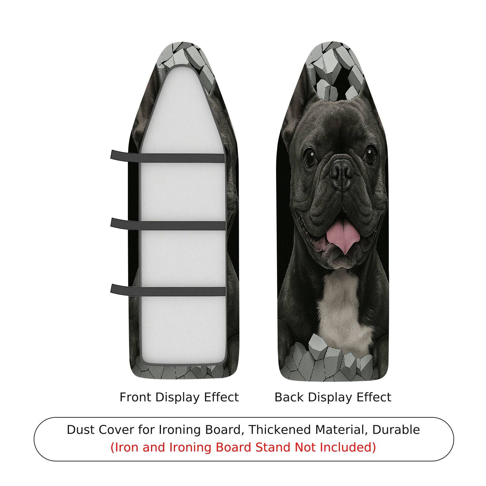 1-Piece Dog Black Cute  Ironing Board Cover, Universal Size, Without Board
