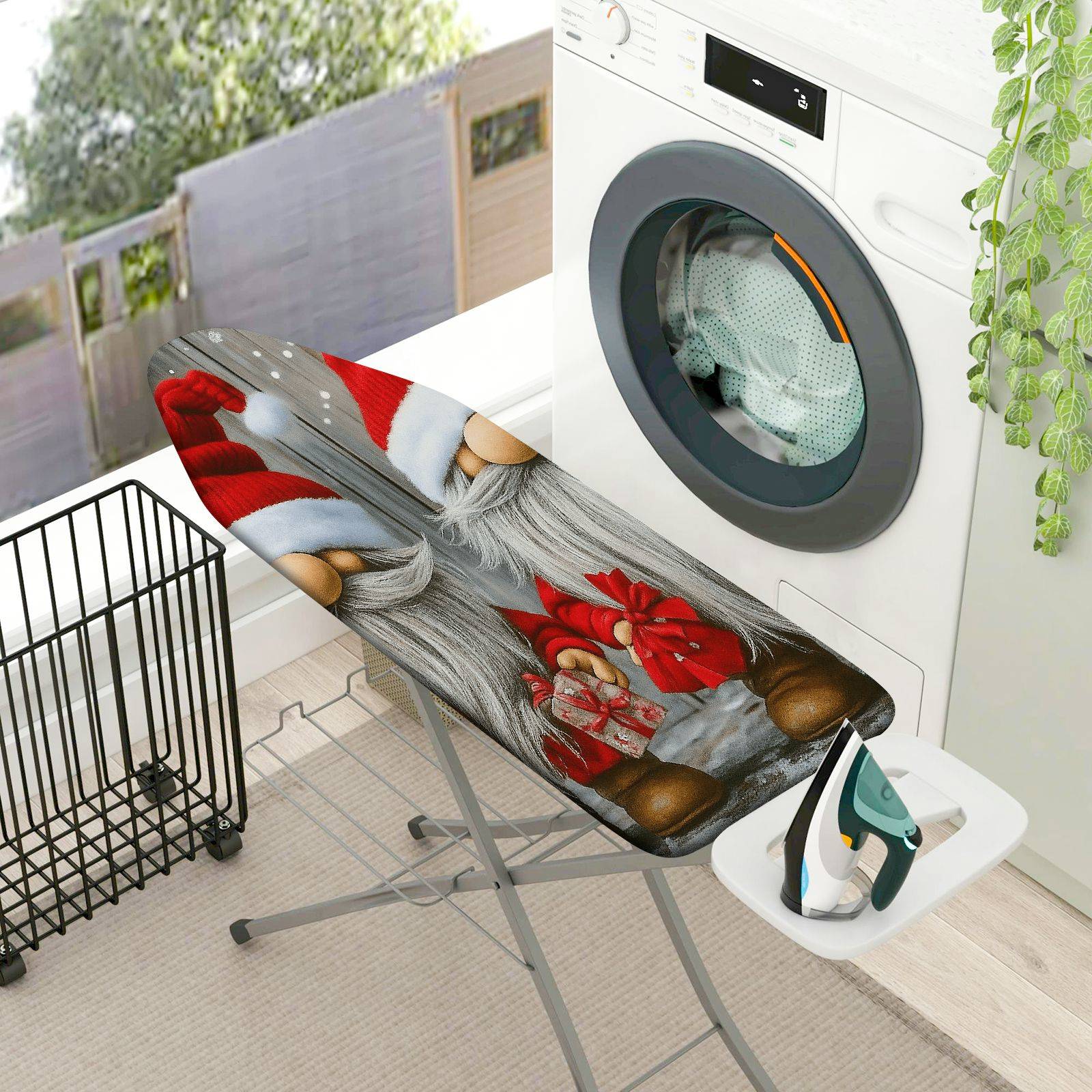 1-Piece Santa Claus Gnome Gift  Ironing Board Cover, Universal Size, Without Board