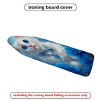 1-Piece Cat Blue Roses Jewelry  Ironing Board Cover, Universal Size, Without Board