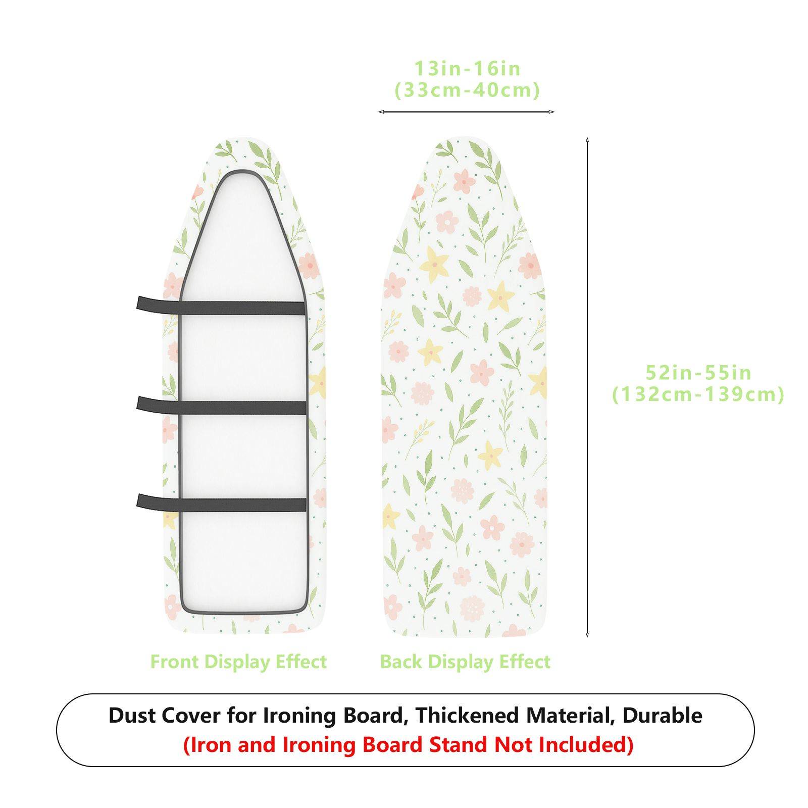1-Piece Floral Leaf Star  Ironing Board Cover, Universal Size, Without Board