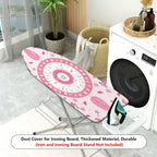 1-Piece Pink Floral Mandala Dreamcatcher  Ironing Board Cover, Universal Size, Without Board
