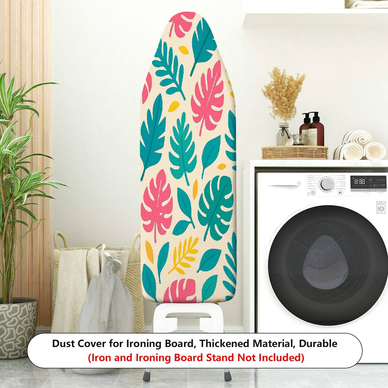 1-Piece Tropical Leaf Pattern  Ironing Board Cover, Universal Size, Without Board