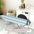 1-Piece Striped Pattern Blue Gray Modern  Ironing Board Cover, Universal Size, Without Board