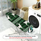 1-Piece Reindeer Plaid Green  Ironing Board Cover, Universal Size, Without Board