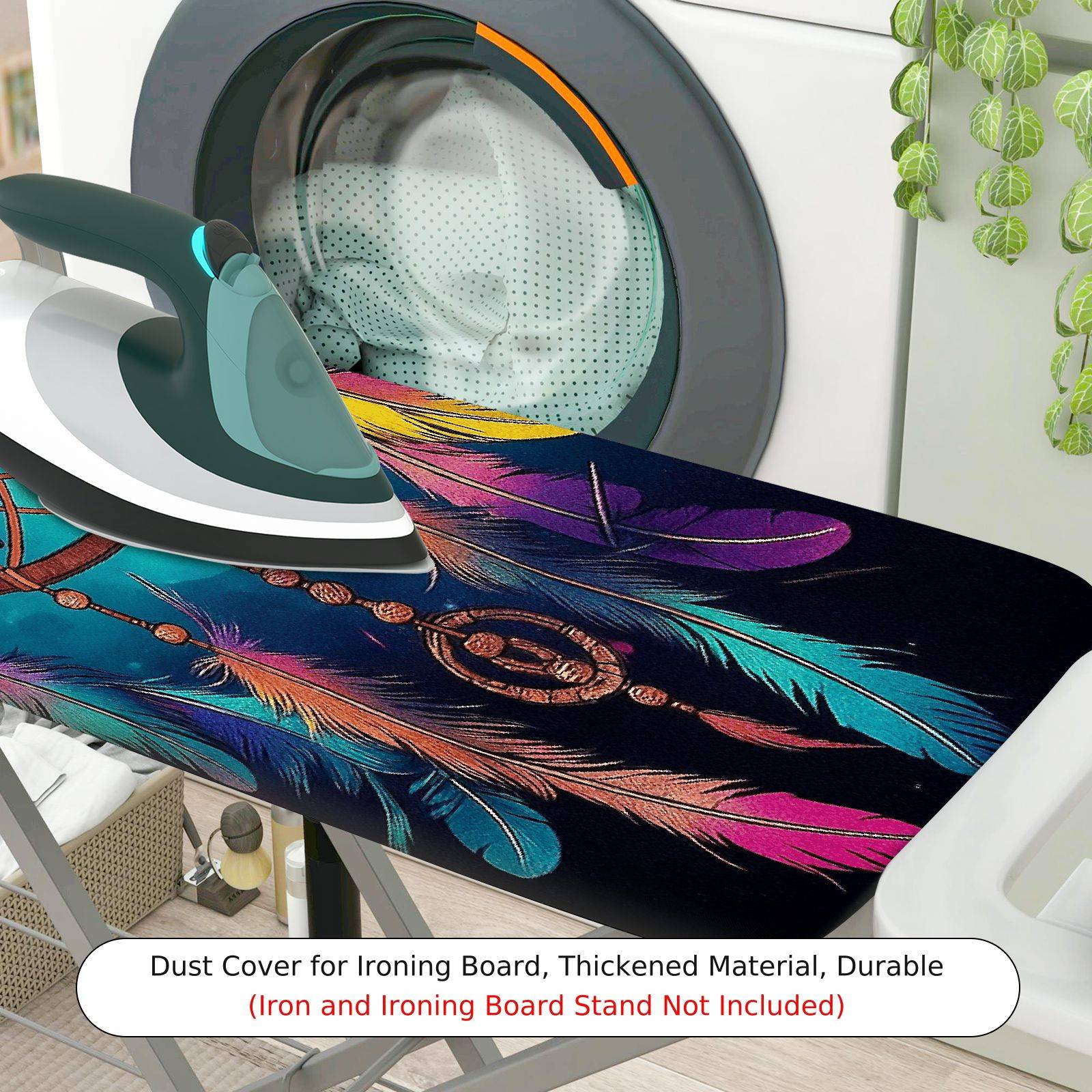 1-Piece Butterfly Feather Dreamcatcher  Ironing Board Cover, Universal Size, Without Board