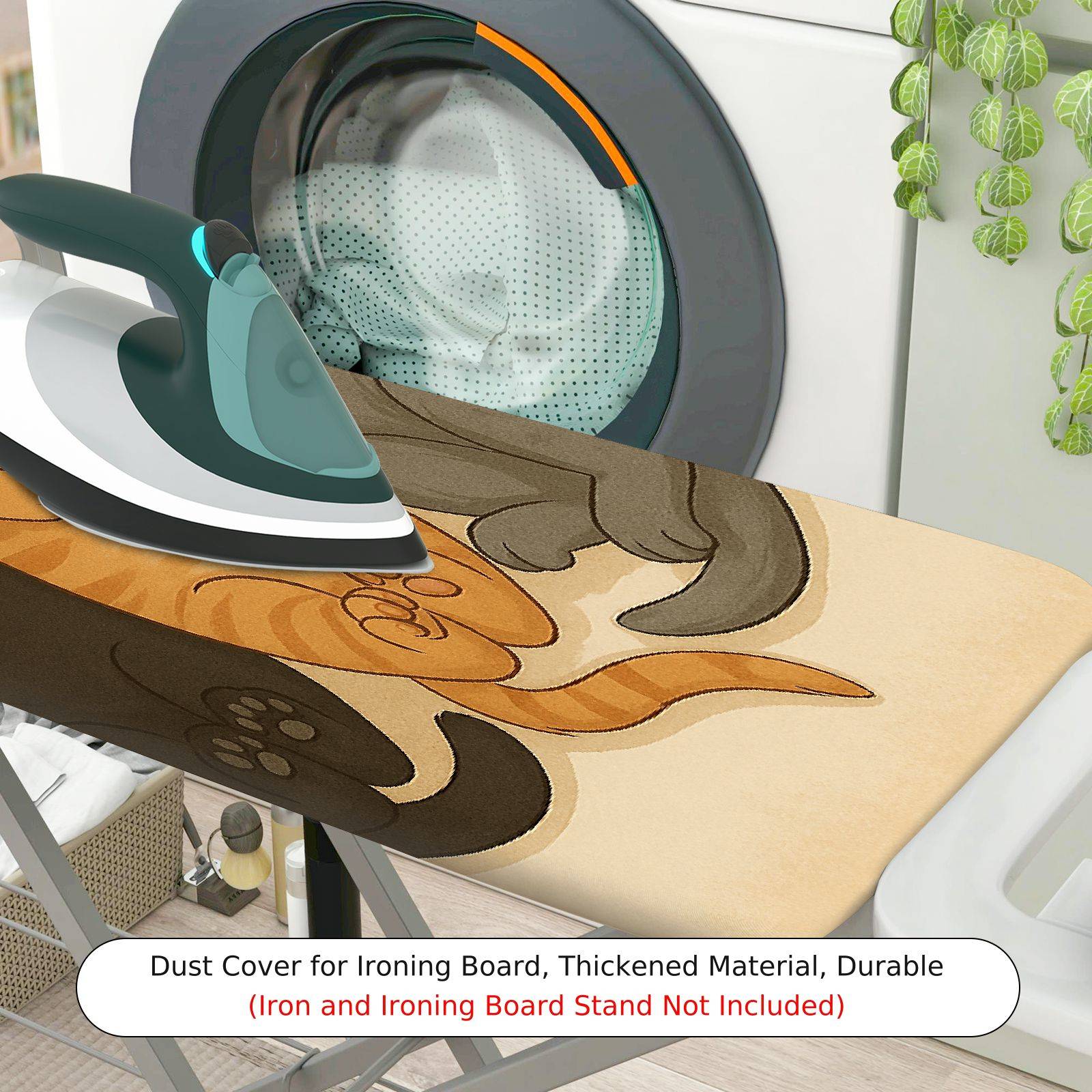 1-Piece Cat Kitten Feline  Ironing Board Cover, Universal Size, Without Board