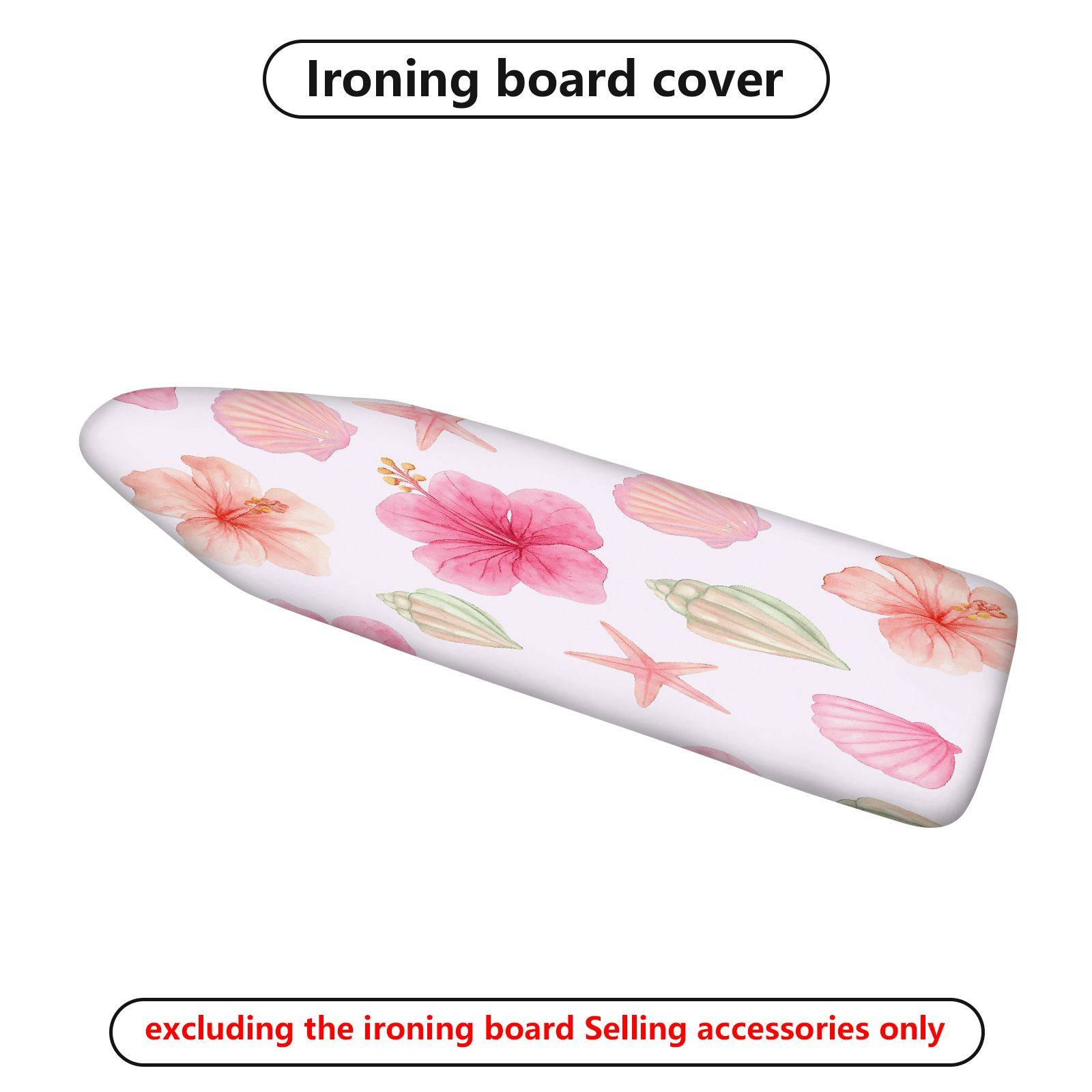 1-Piece Floral Tropical Beach  Ironing Board Cover, Universal Size, Without Board