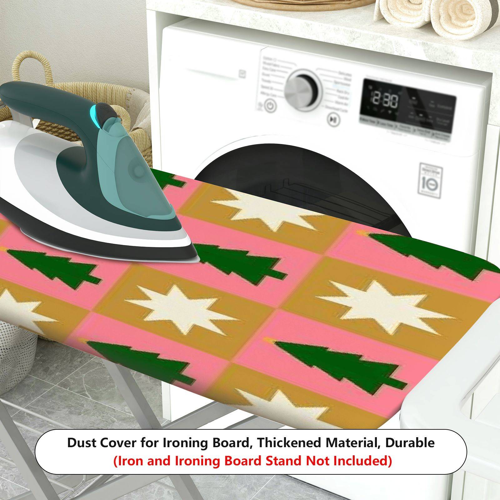 1-Piece Christmas Tree Star Pattern  Ironing Board Cover, Universal Size, Without Board