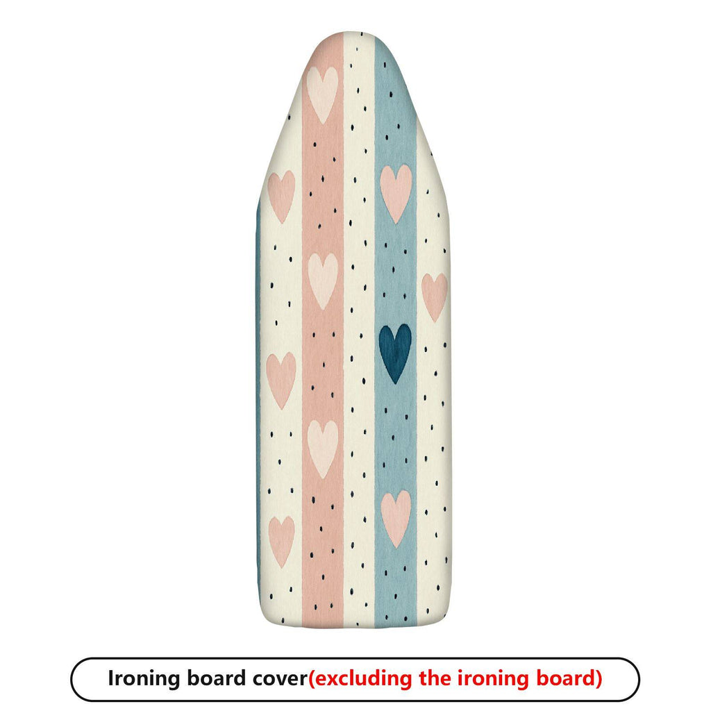 1-Piece Heart Striped Pattern Multicolor  Ironing Board Cover, Universal Size, Without Board