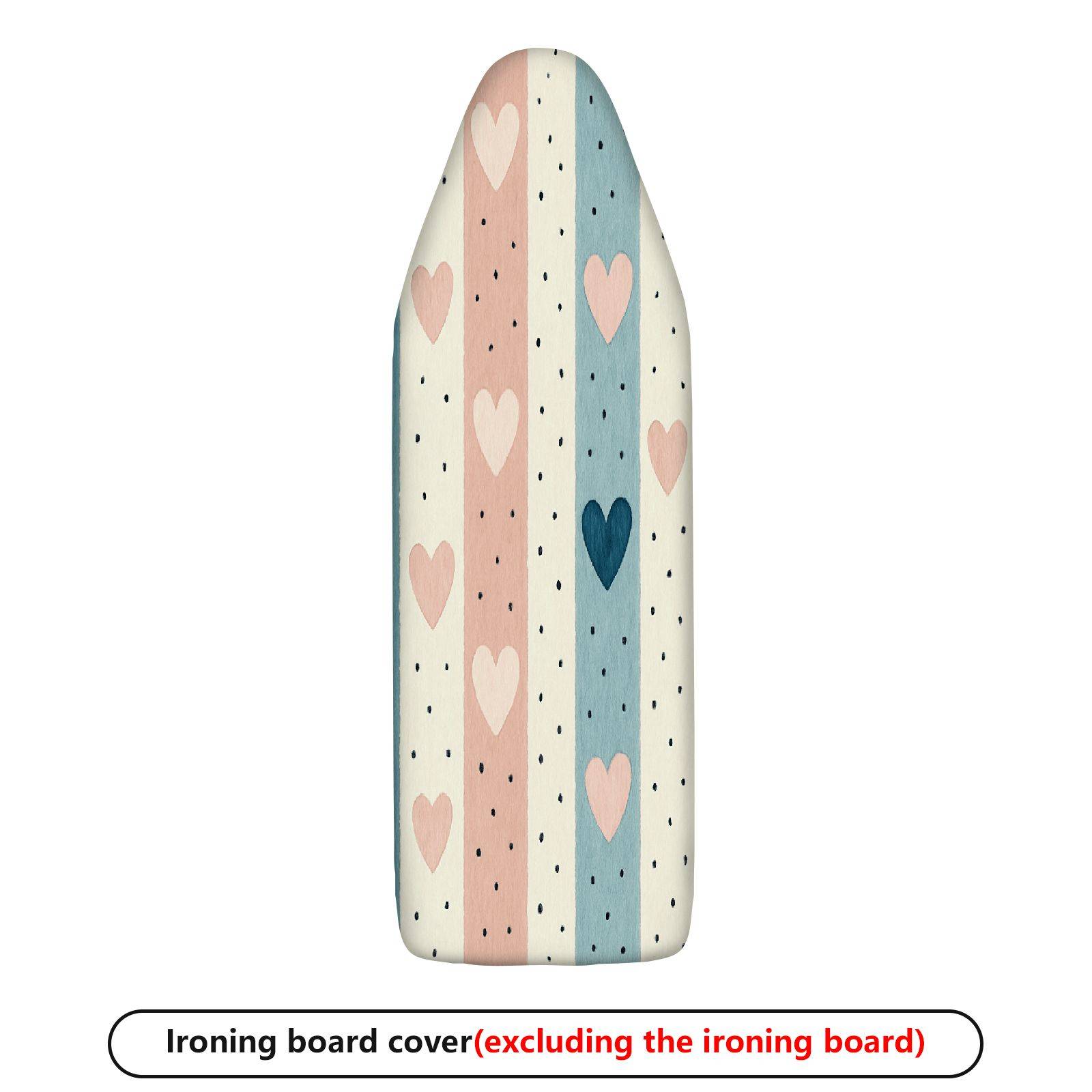 1-Piece Heart Striped Pattern Multicolor  Ironing Board Cover, Universal Size, Without Board