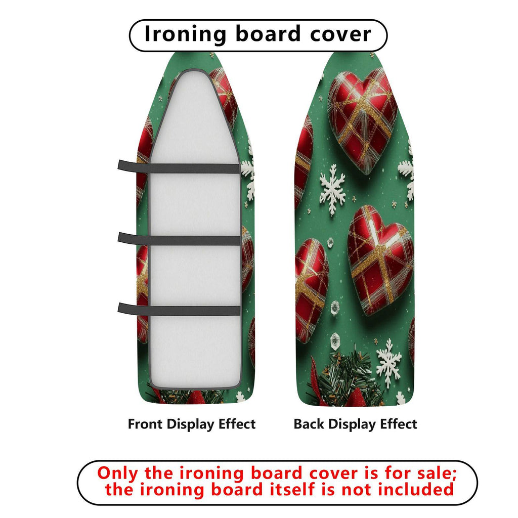 1-Piece Heart Snowflake Christmas  Ironing Board Cover, Universal Size, Without Board