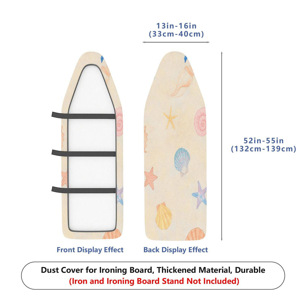 1-Piece Seashell Starfish Nautical  Ironing Board Cover, Universal Size, Without Board