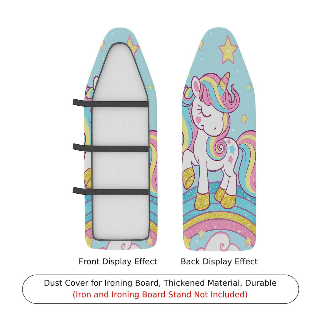 1-Piece Unicorn Rainbow Stars  Ironing Board Cover, Universal Size, Without Board