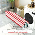 1-Piece Striped Pattern Red and White Modern  Ironing Board Cover, Universal Size, Without Board
