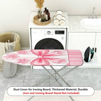 1-Piece Pink Bow Daisy Striped  Ironing Board Cover, Universal Size, Without Board
