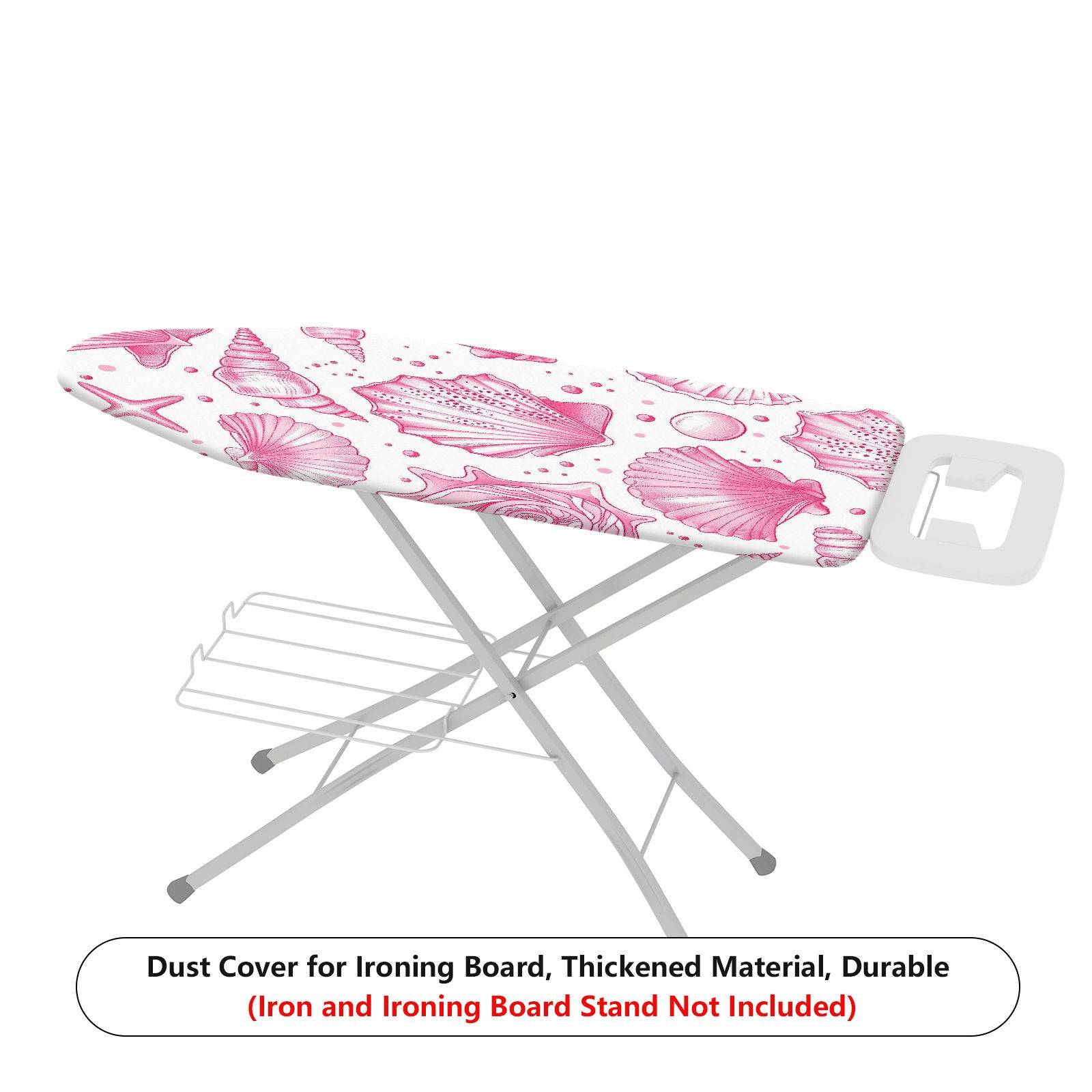 1-Piece Seashell Starfish Pink  Ironing Board Cover, Universal Size, Without Board